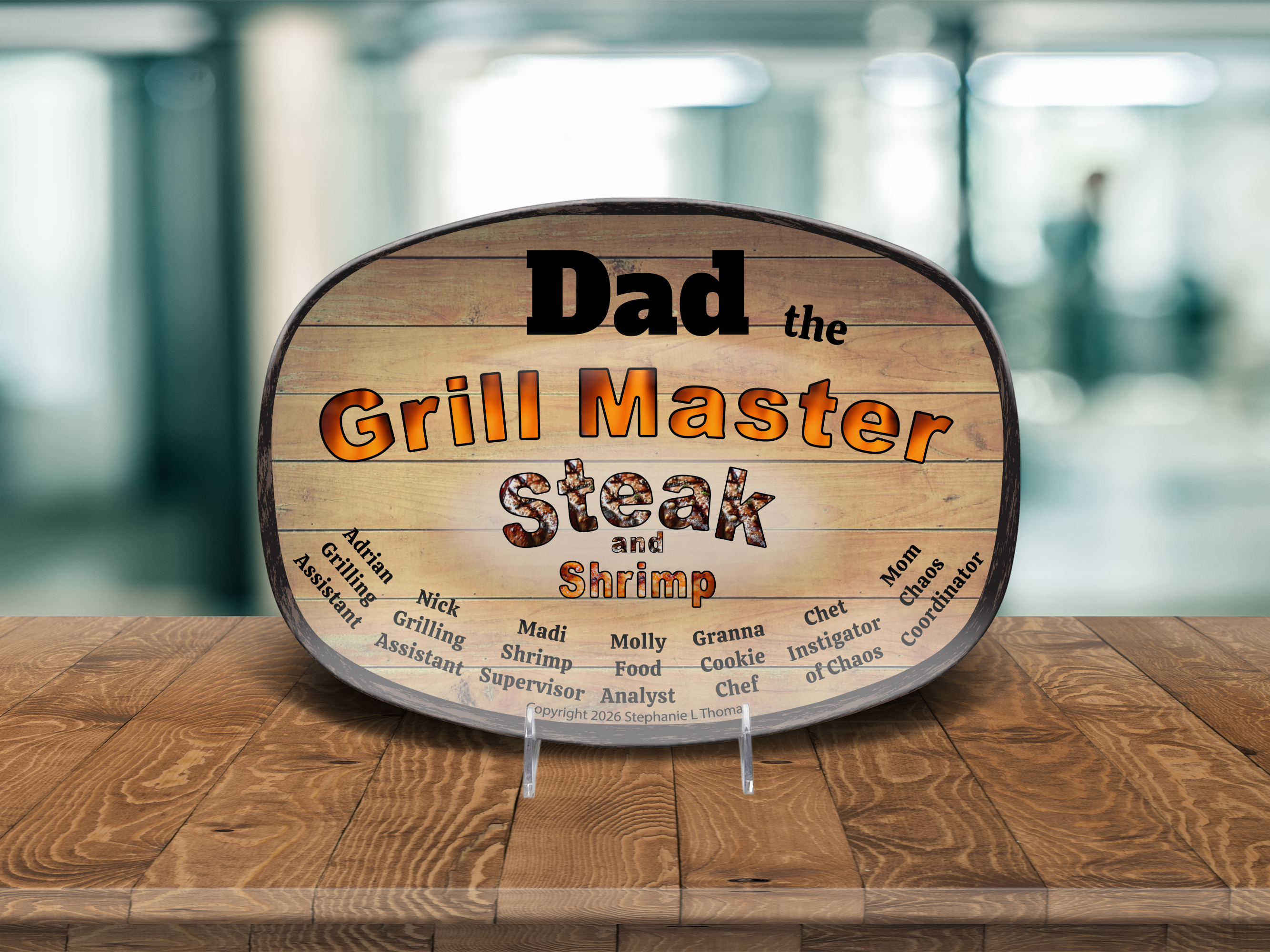 Personalized Father's Day Platter