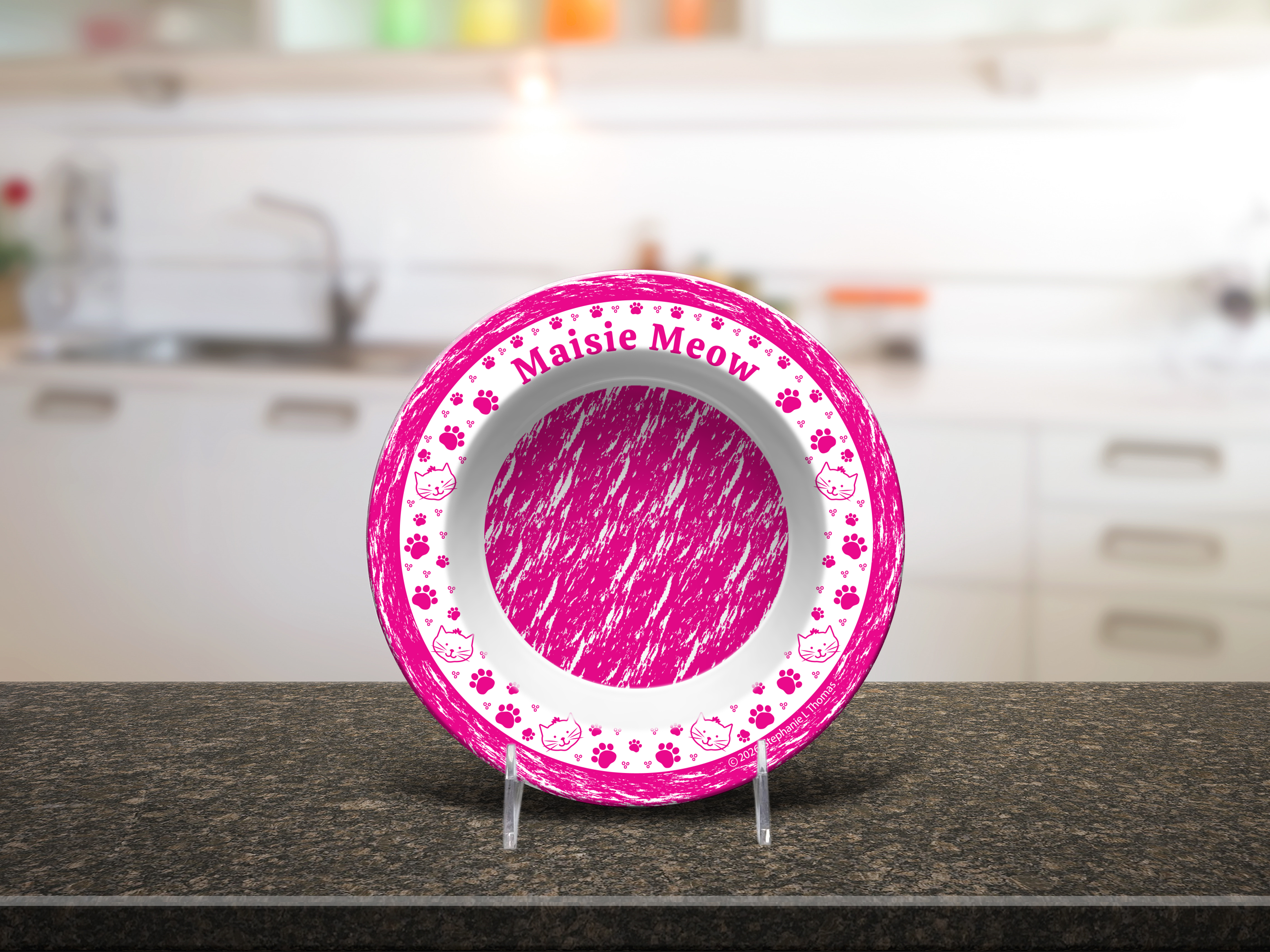Maisie Meow Cat Bowl Personalized