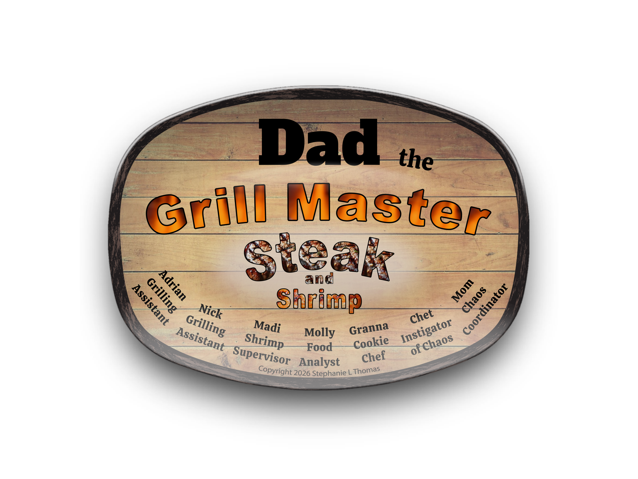 Personalized Father's Day Platter