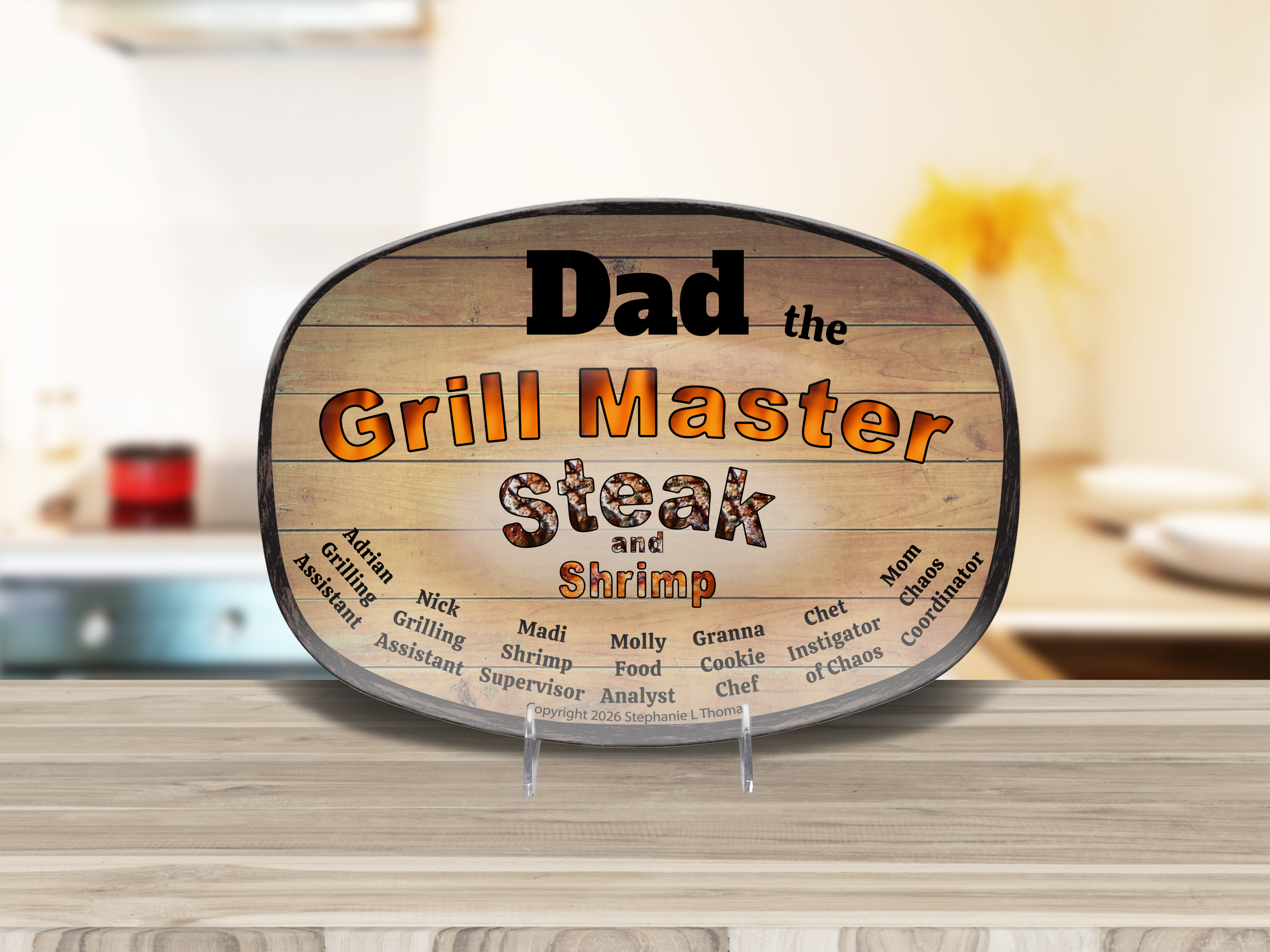 Personalized Father's Day Platter