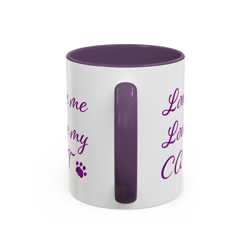 Love Me Love My Cat Accent Coffee Mug (11, 15oz)
