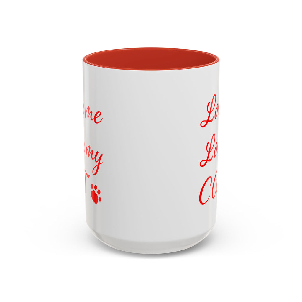 Love Me Love My Cat Accent Coffee Mug (11, 15oz)