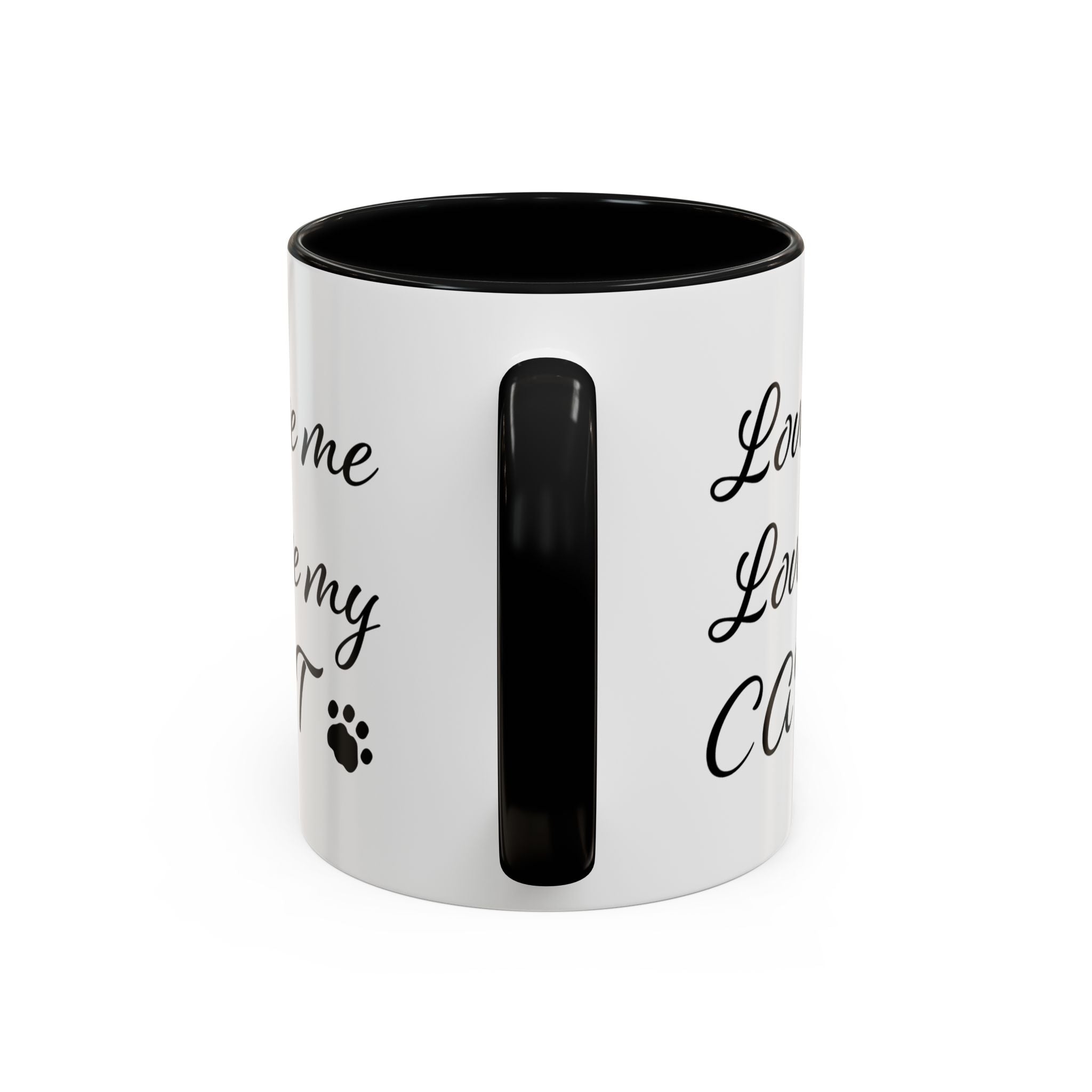 Love Me Love My Cat Accent Coffee Mug (11, 15oz)