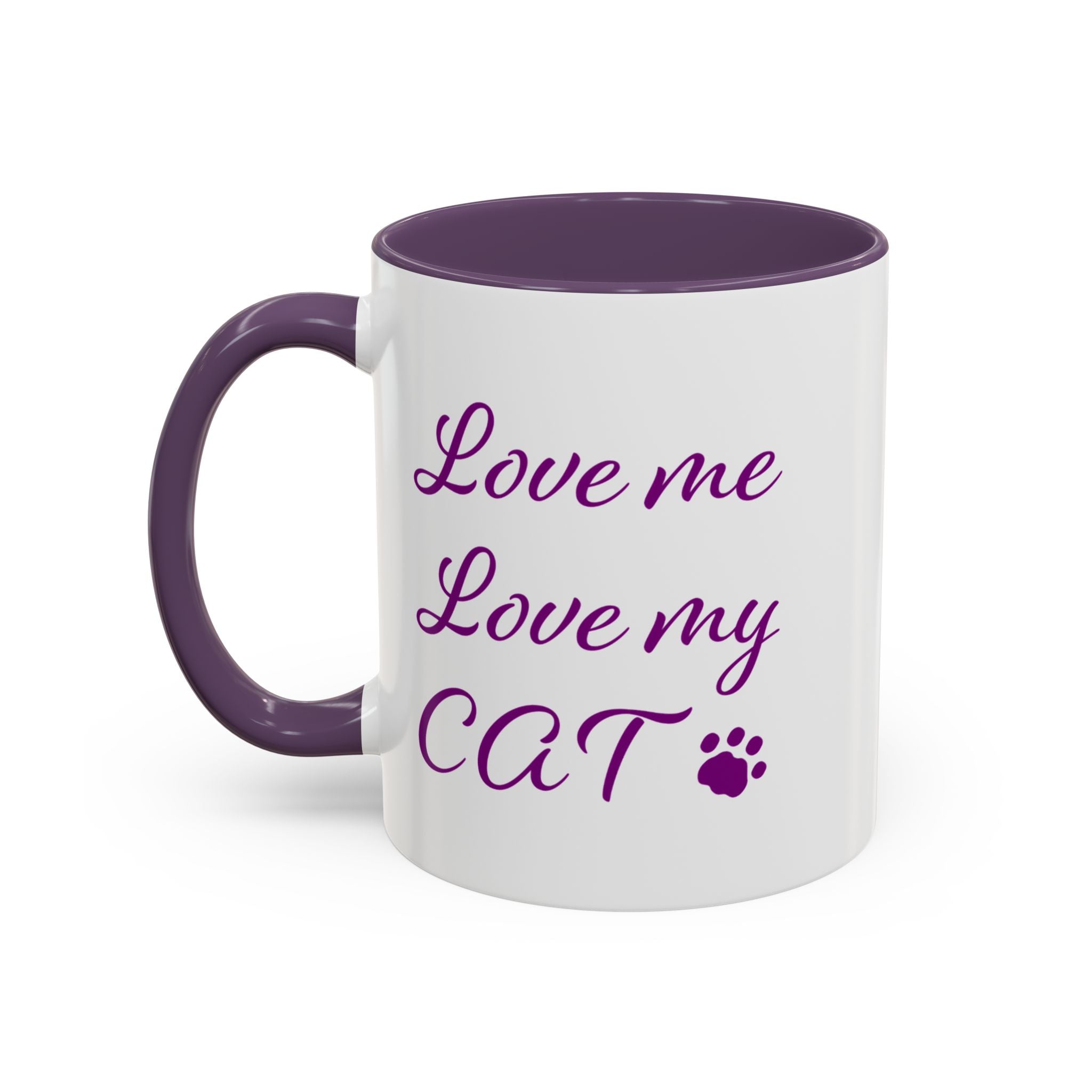 Love Me Love My Cat Accent Coffee Mug (11, 15oz)