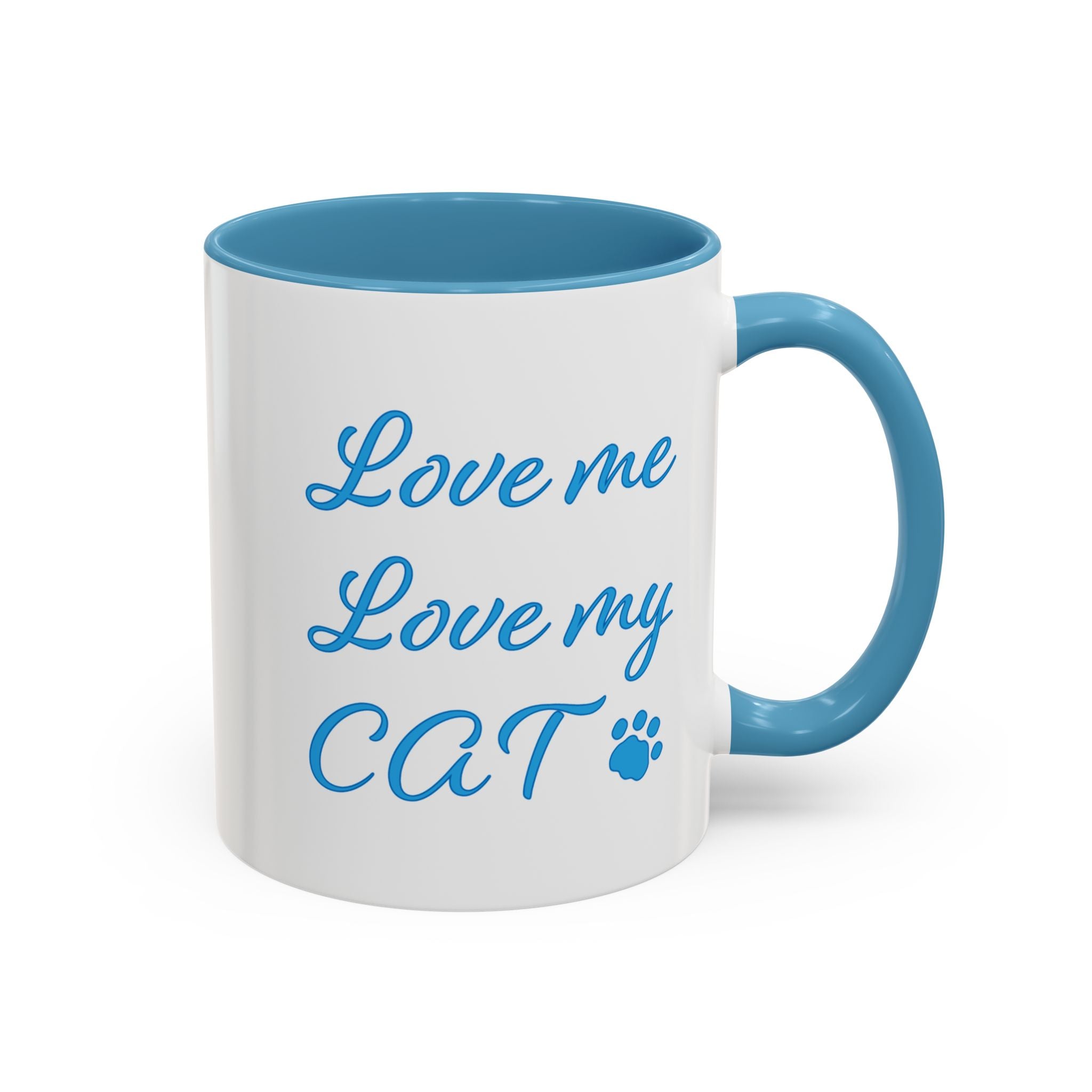 Love Me Love My Cat Accent Coffee Mug (11, 15oz)