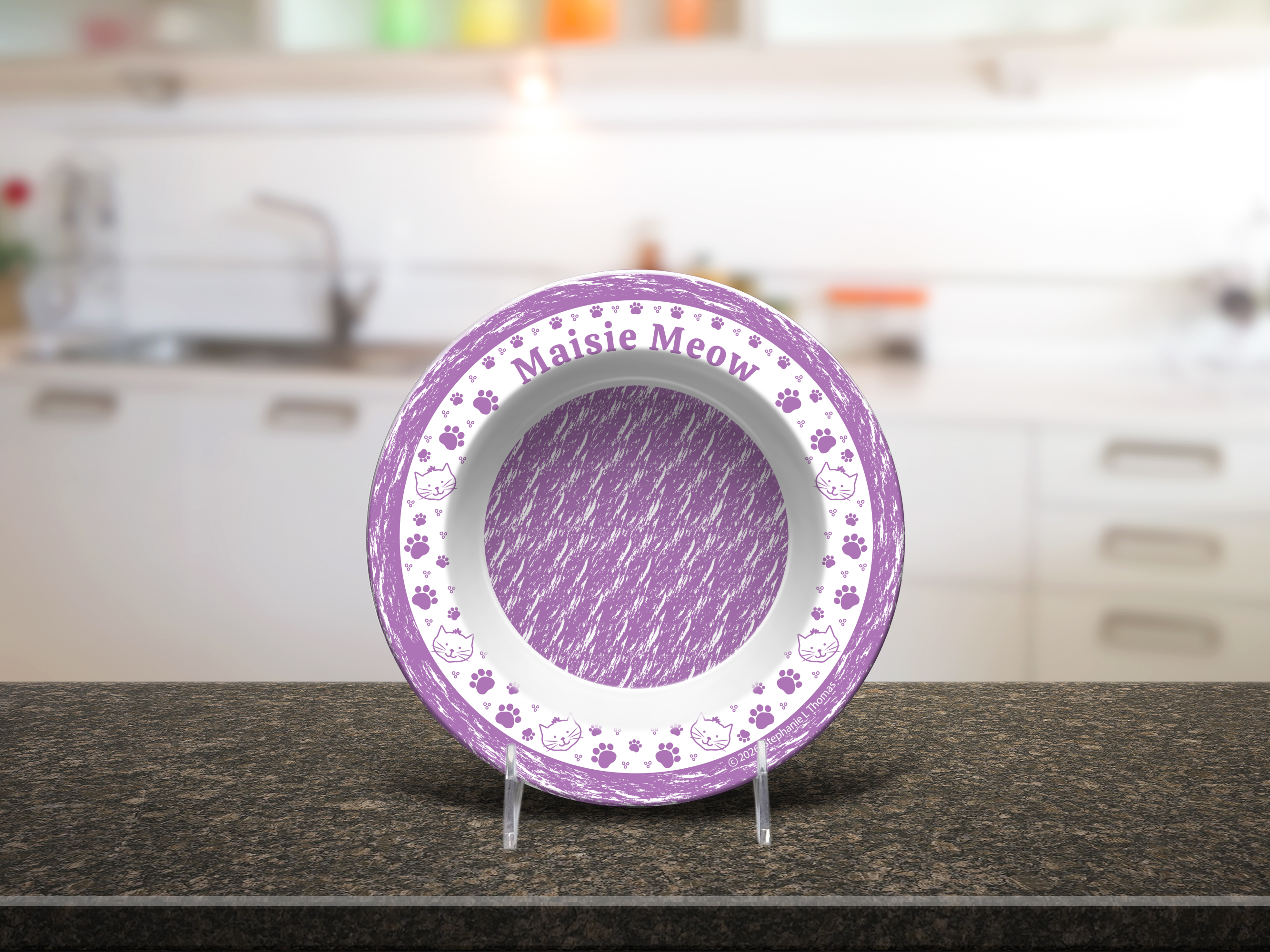 Maisie Meow Cat Bowl Personalized