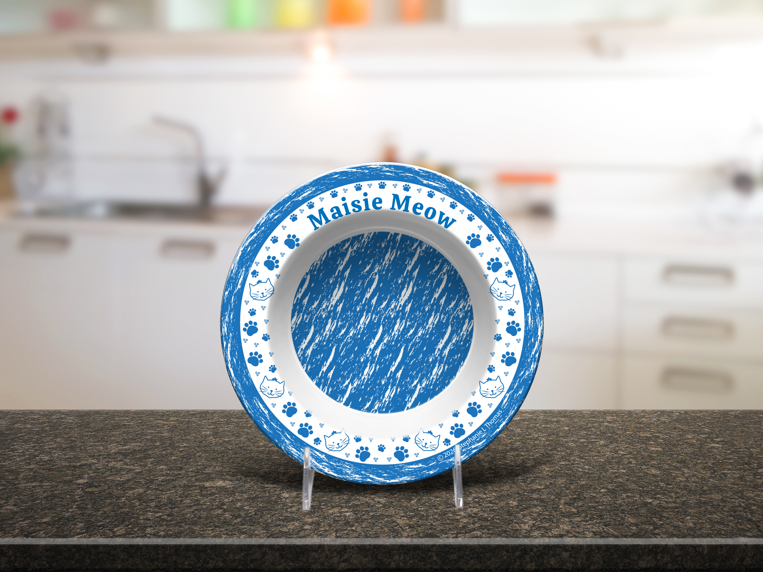 Maisie Meow Cat Bowl Personalized