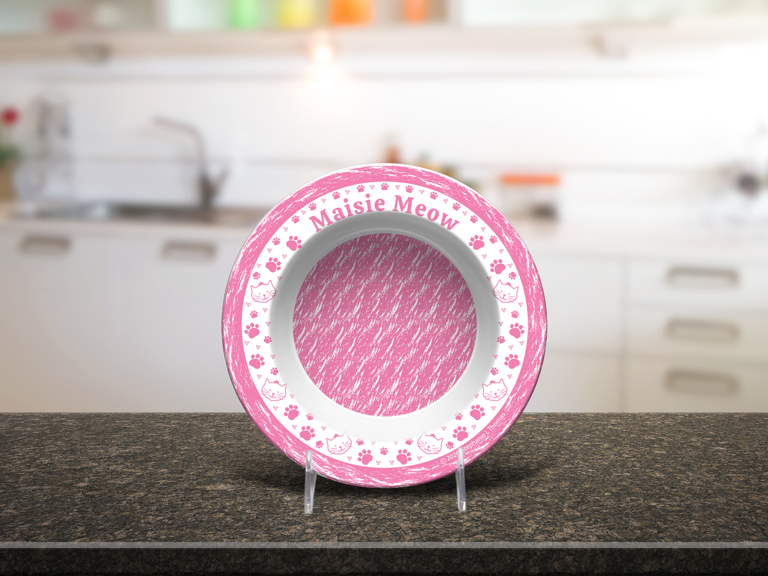Maisie Meow Cat Bowl Personalized
