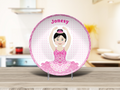 Ballerina Plate in Pink Personalized